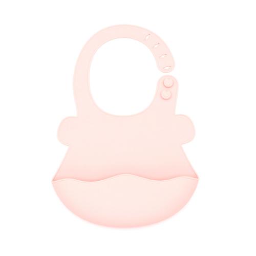 Waterproof Baby Bib with pocket Food Grade Silicone Adjustable Snaps Feeding Bibs For Infants