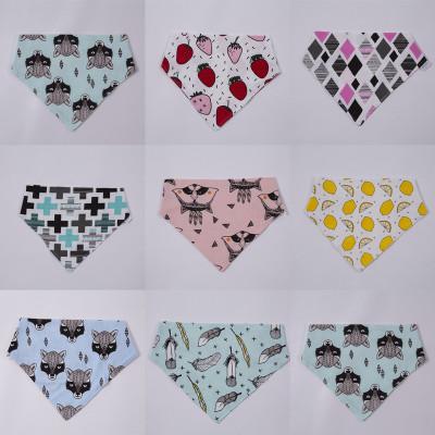 2016 ins hot infant baby bibs triangular fox binder children pure cotton double-deck burp cloths baby cute pinafores 10 Styles