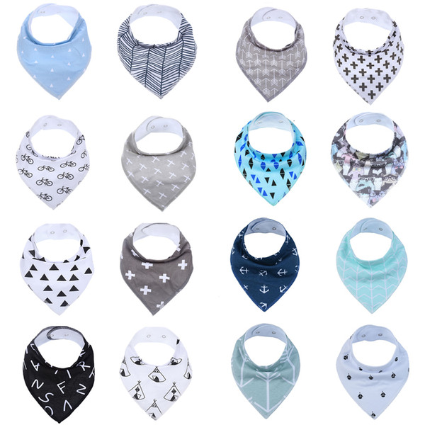 16pcs Cute Design Baby Bibs, Super Absorbent 100% Organic Cotton for Drooling Teething and Feeding Perfect Baby Newborn Gift setMX190917