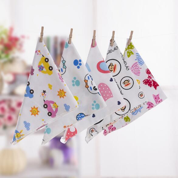 Baby towel triangle towel cotton double button 0-2 year old baby bib Baby mouth towels Bibs & Burp Cloths