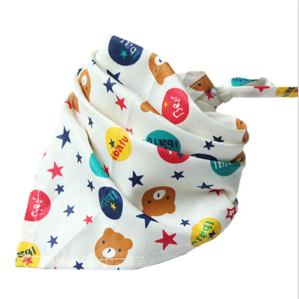 Wholesale- SexeMara 3pcs Baby Layers Cotton Baby Bibs Newborn Baby Girls Boys Infant Scarf Cartoon Animal Bibs Bandana Burp