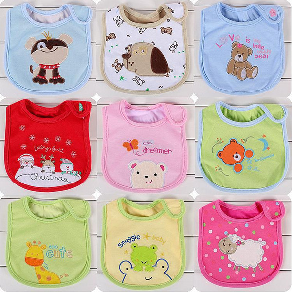 Infant saliva towels 3 layer toddler Baby bibs Baby burp cloths kids cotton handkerchief children animal bib