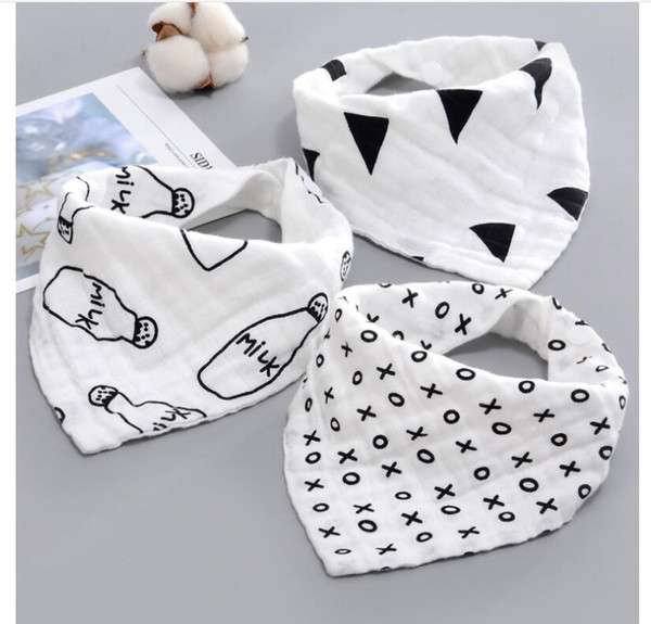 Newborn Baby Boys Girls Bibs Cartoon 100% Cotton Baby Towel Bandanas Scarf Children Cravat Infant Kids Scarf 13 Styles Free Shipping