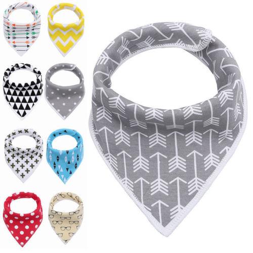 Kids Baby Feeding Head Scarf Towel Bib Boy Girl Bandana Saliva e Scarf