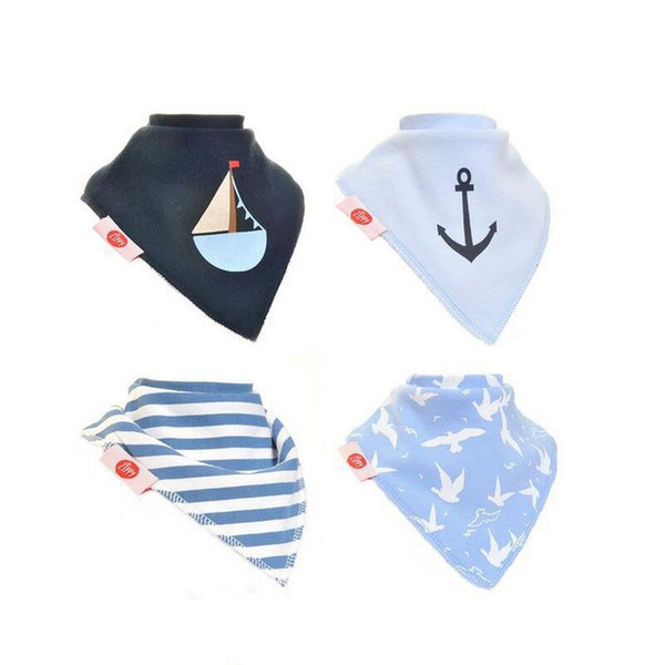 Wholesale- Baby Bibs 4 PCS/lot Waterproof Saliva Scarf New 2016 Hot Printing Design Baberos bandana bib Feeding Baby Protect 17 Design