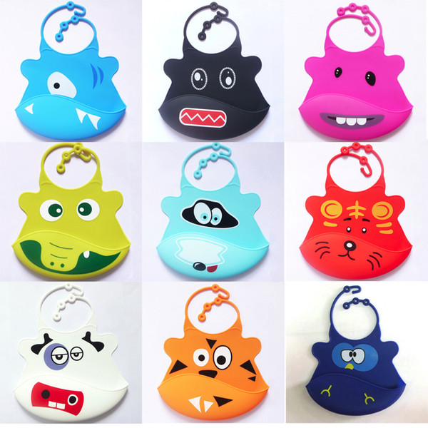 2018 Cute Kid Infant baby bibs Soft Silicone Bib Waterproof Saliva Dripping Bibs slabbetjes drop ship