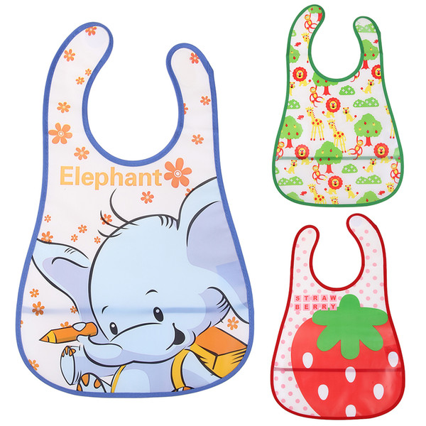 10 Pcs Mix Wholesale EVA Waterproof Lunch Bibs Newborn Baby Cute Cartoon Feeding Cloth Towels Children Apron Accessories