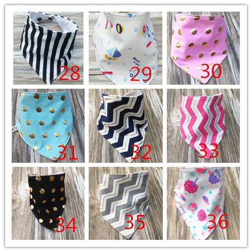 38 Styles Baby Bibs 100%Cotton Dot Chevron Bandana Bibs Infant Babador Saliva Bavoir Towel Baberos For Newborn Baby Girls Boys