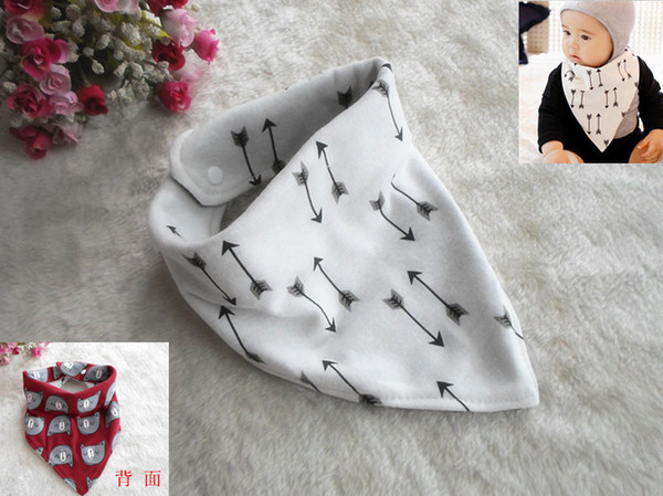 Hot selling Baby Cotton arrow Bibs 2016 kids Double Layer Bandana Bibs infant Burp Cloths Slabbetjes Babador Feeding