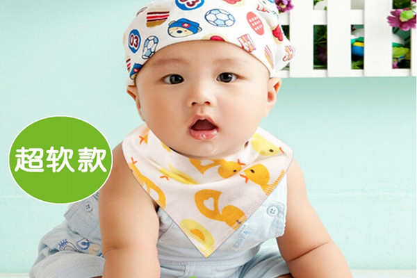 New hot sale Cute Cotton Baby Towel Toddler Newborn Triangle Scarf baby Feeding Smock Infant bibs Burp Cloths drop shipping