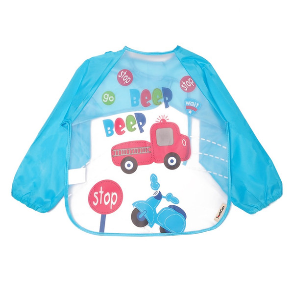 25 styles Cute Cartoon Colorful Baby Bibs Long Sleeve Art Apron Animal Smock Children Bib Burp Clothes Soft Feeding Eat Toddle Waterproof