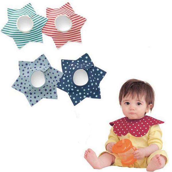 Baby Infant 360 Degree Rotation Multifunctional Waterproof Bibs Burp Cloths Star Striped Shape