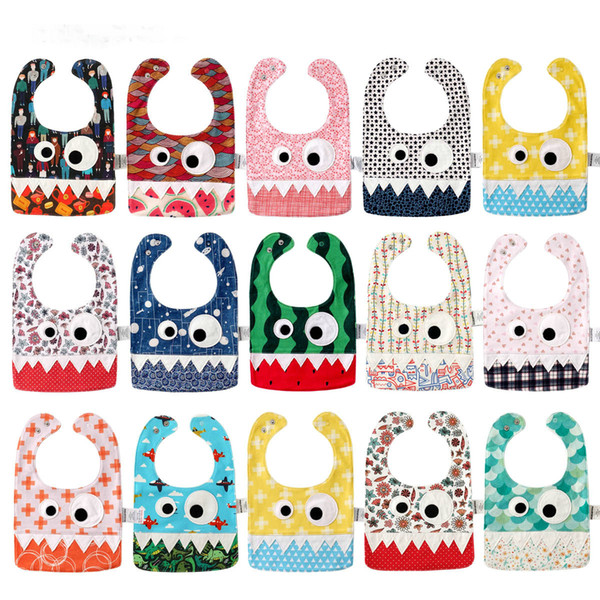 INS Hot Explosion Monster Mouth Saliva Towel Baby Cotton Scarf Bib Pocket Baby Child mouth Bib Free Shipping