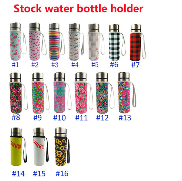 Neoprene Water Bottle Holder Insulated Anti-ironing Glass Bottle Cover Thermos Cover Sleeve Bags Carrier Drinkware Accessory Boutique D3503