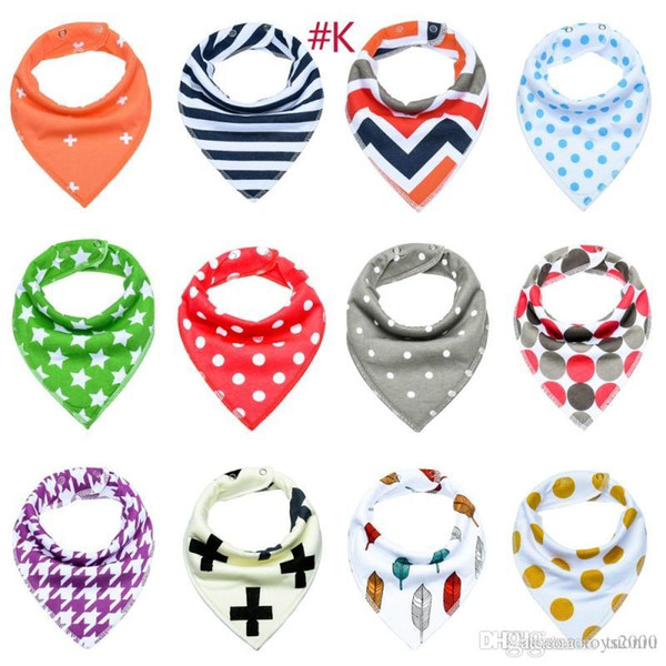 Baby INS Fox Bibs Burp Cloths 132 Designs Bandana Infant Saliva Cloth INS Triangle Bibs Newborn Cartoon Baby Bibs Newborn Burp Cloths YZDP0