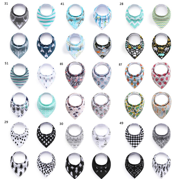 Baby Bandana Drool Bibs 520+ Designs Baby Burp Cloths Waterproof Triangle Bibs Newborn Cartoon Print Girls Boys Soft Cotton Baby Bibs RN8001