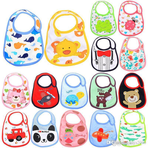 125 Designs Baby Cartoon Bibs Burp Cloths Bandana Infant Saliva Cloth INS Triangle Bibs Newborn Cartoon Baby Bibs Newborn