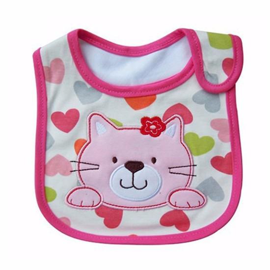 Baby Bibs Cute Cartoon Pattern Toddler Baby Waterproof Saliva Towel Cotton Fit 0-3 Years Old Infant Burp Cloths Feeding