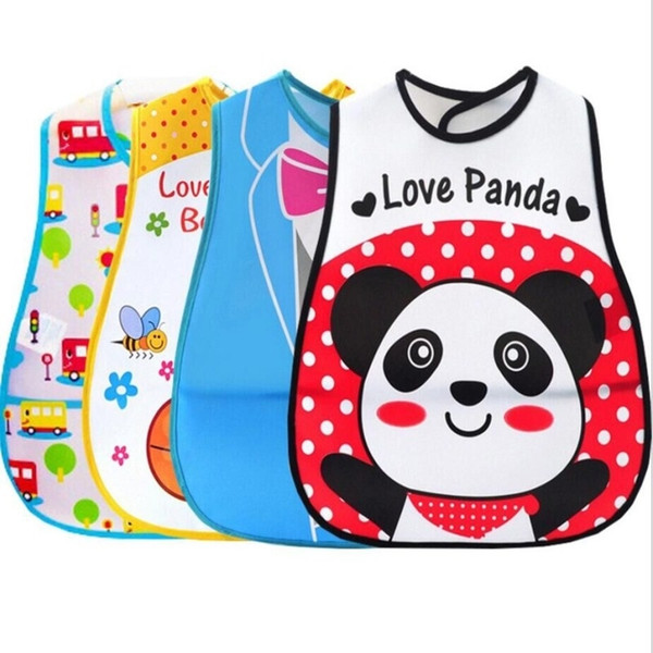 50Pc/lot Baby & Kids Cute Cartoon EVA Bibs Waterproof Bandana Silicone Baby Bibs Boys Girls Infants Feeding Care Burp Clothes CJ191213