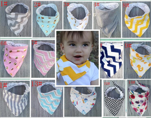 31 Styles Baby Bibs 100%Cotton Dot Chevron Bandana Bibs Infant Babador Saliva Bavoir Towel Baberos For Newborn Baby Girls Boys KSF12