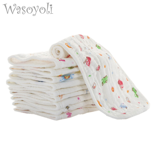 1 Pc Wasoyoli 100% Muslin Cotton Seersckuer 6 Layers Burp Cloths 15x45cm Soft Handkerchief Infant Feeding Bathing Face Washing