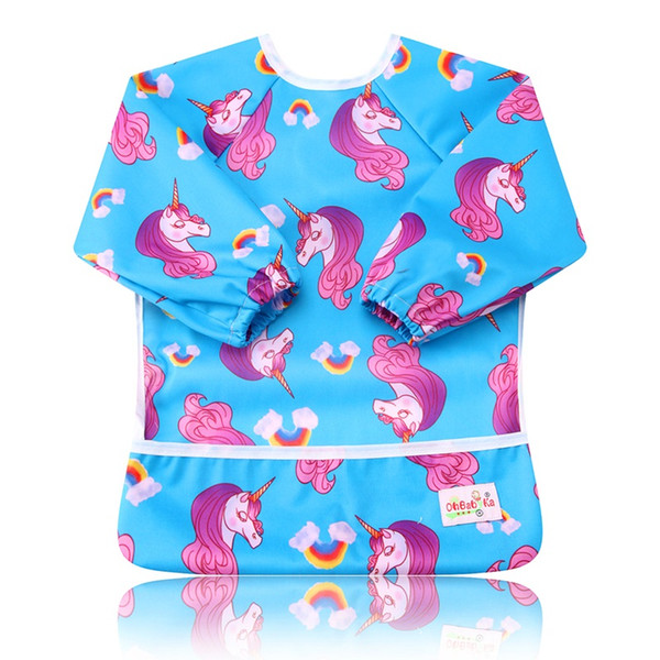 Baby Bibs Flamingo Print Baby Girl Feeding Clothes Baby Accessories Boys Bibs Long Sleeve Boy Girl Bibs & Burp Cloths