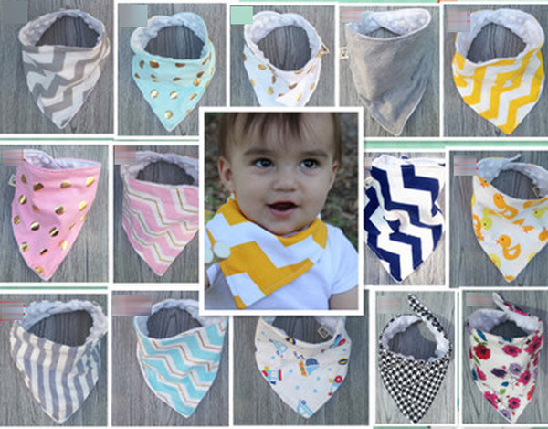 17 Styles Baby Bibs 100%Cotton Dot Chevron Bandana Bibs Infant Babador Saliva Bavoir Towel Baberos For Newborn Baby Girls Boys