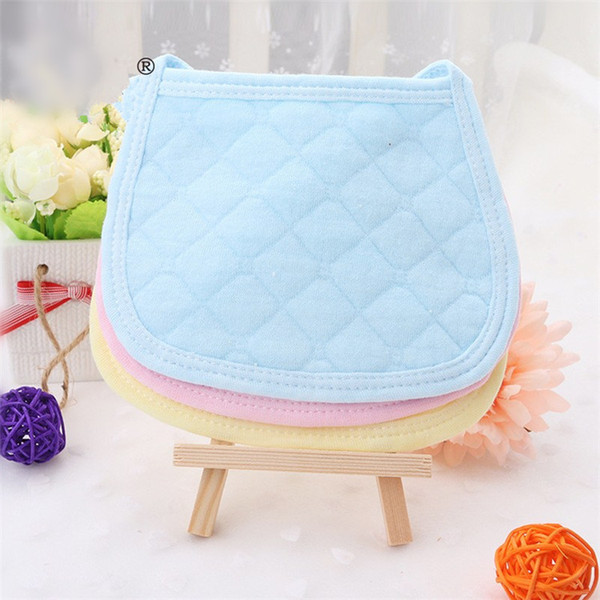 Hot sale solid color double sided saliva towel cotton water uptake bib newborn burp cloths T3G0048