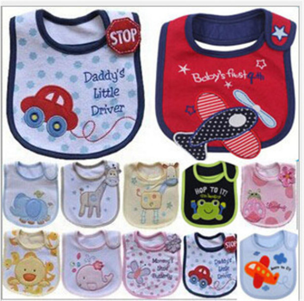 Hot sale lovely cartoon animal shape saliva towel pure cotton waterproof bib newborn burp cloths T3G0047