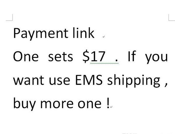 payment link for shipping and other cost 2018