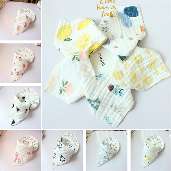 31 style high quality baby bibs lunch Bibs/ Towel Saliva Baby Kids Infants 8 layers of gauze Burp Cloths T5I058