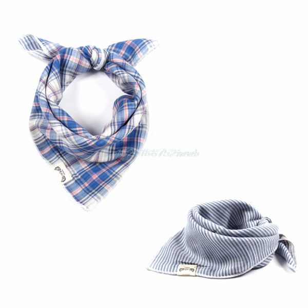 Classic Plaid Baby Bibs Multifunction Infant Bandana Bibs Sling Neckerchief #T026#