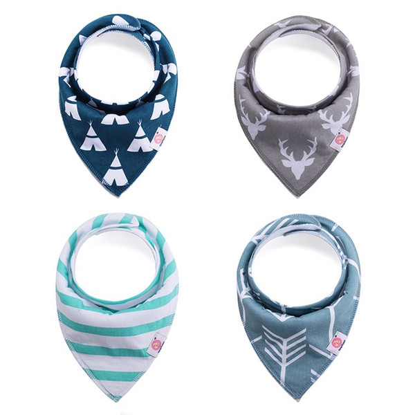 100% Cotton Quality Baby Bibs Baby Infant Boy Designer Clothes Kids Girls Burp Cloths Newborn Feeding Triangle Bibs