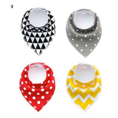 Infant Pinafore Baby Triangle Bibs Pure Cotton Saliva Towel Cute Collar without Pacifier Clip 4 pices a lot