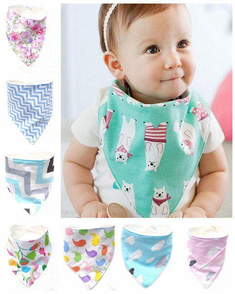 20pcs Baby Triangle Bib burp cloths 100% Cotton Chevron Bandana Bibs Infant Saliva Bavoir Towel Pinafore Apron YE007