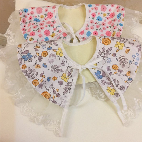 8pcs/lot New Baby Feeding Bibs Burp Cloths Printed cotton cloth Kids Bibs Trottie pinafore Girls Pinafore