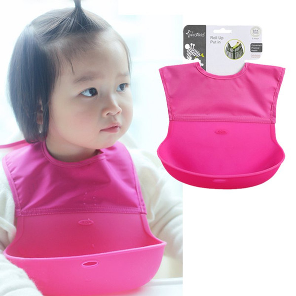 Wholesale- New Baby Girl Boy Kid Newborn Waterproof Silicone Bandana Bib Saliva Towel Scarf Bib S01