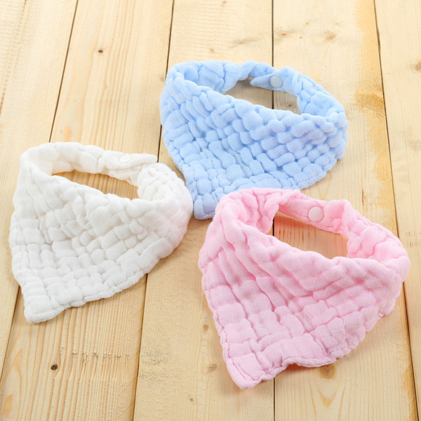 Cotton new bibs for babies Scarf Baby Supplies Baby Bibs with Six Layers Folding Washing Pure Cotton Triangle Bibs