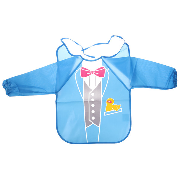 1PC Newest Baby Cute Cartoon Bibs 10 Styles Kids Feeding Smock Boy Girl Toddler Children Waterproof Long Sleeve Lovely Bib Apron