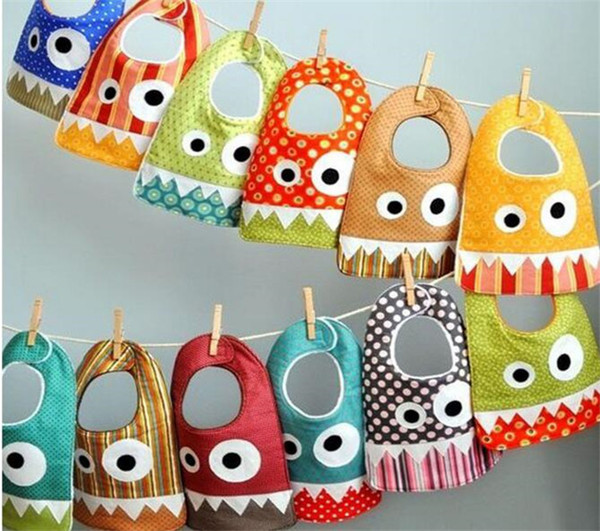 INS explosion small monster mouth saliva towel baby cotton scarf bib pocket baby child child mouth Y144