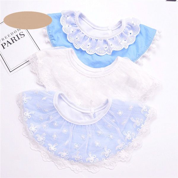 Baby Girls Lovely Lace Collar Tassels Bibs Newborn Cute Princess Bandana Infant Waterproof Saliva Towels Bibs Burp