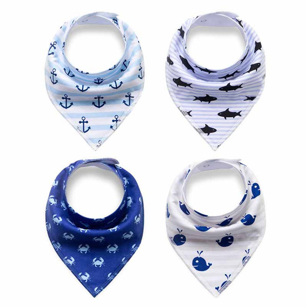 burp baby bibs saliva towel Arrow animal cartoon cloths triangle cotton bandana accessories free shipping 2018 new hot sale wholesale OEM