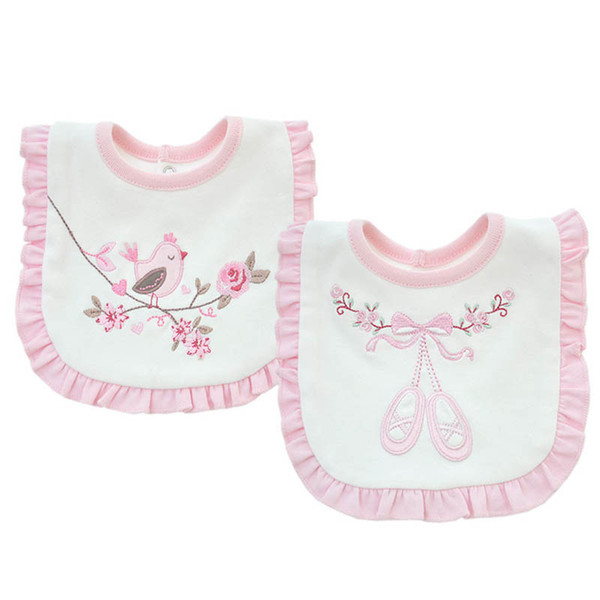 Baby Bibs Baby Girl Bibs Newborn Burping Cloths cotton embroidery Infant Bib Newborn Baby Clothes Newborn Clothing A3219