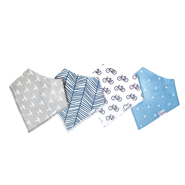 Soft 4Pcs Kids Baby Bibs For Boy&Girl Burp Cloths Waterproof Dribble Bibs Bandanas Baby Love