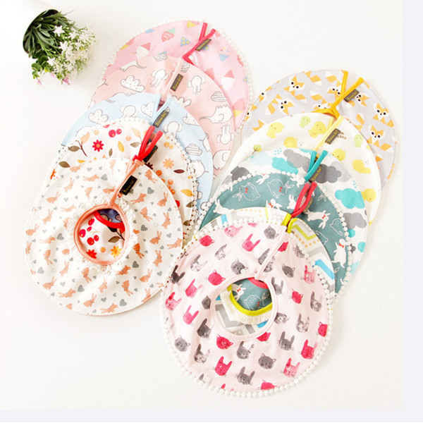 360 Rotating Bibs for 0-3 years old baby feeding 360 rotating petal bibs rice bowl infant cotton Bibs DHL Free