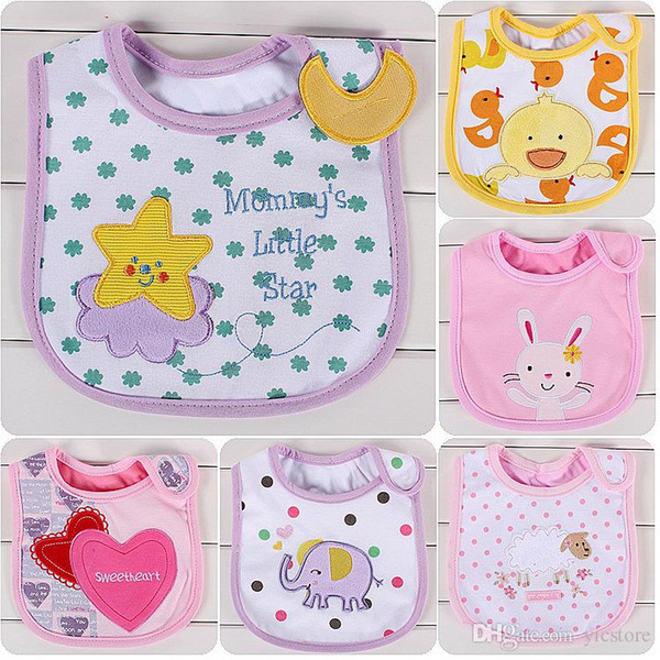 Infant saliva towels 3 layer toddler Baby bibs Baby burp cloths kids cotton handkerchief children animal free shipping