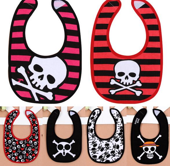 8 style Baby Gifts Baby Boys Girl Bibs Infant Skull Burping Cloths Kids Bib Baby Burp Cloths Childrens Baby Bib Newborn Baby Clothes