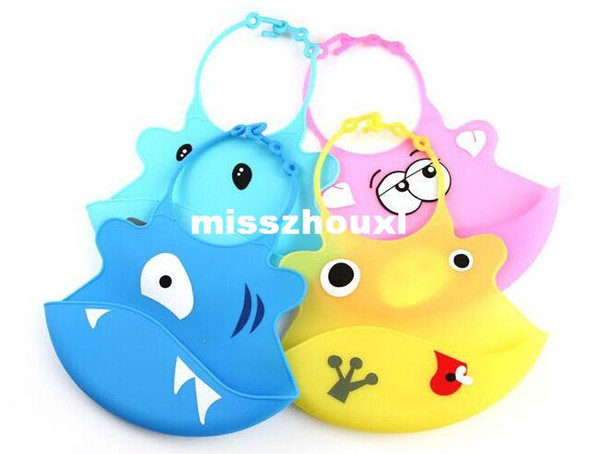 Cartoon FUNNY DESIGHN waterproof SILICONE BABY BIBS infant feeding kid bib EASY WASHABLE