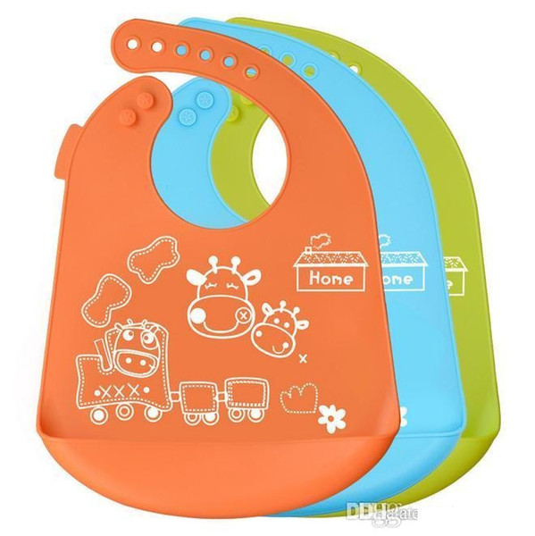 Hot Sale For Bebek Giyim Babador Baberos Silicone Baby Bib Children Newborn Rice Pocket Waterproof Stereo Eat Meals Bibs c007