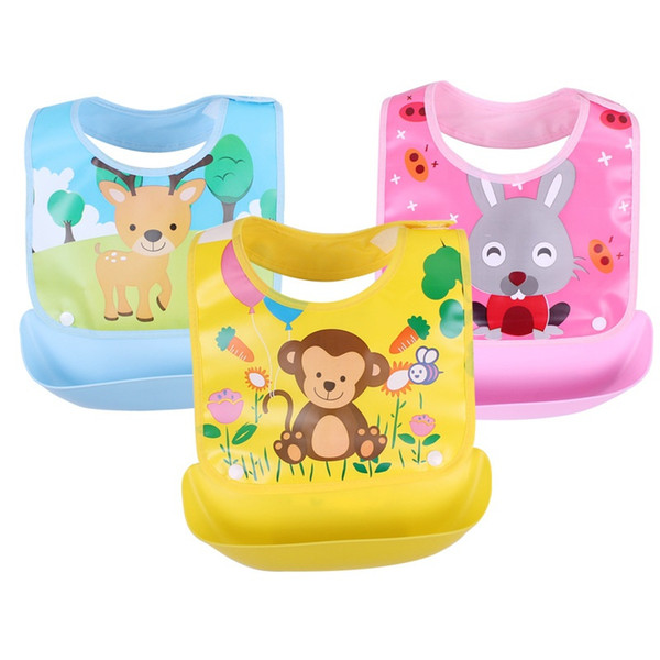 Detachable Baby Bibs Waterproof Baby Toddler Kids Aprons Bib Infant Saliva Towels Cute Baby Cartoon Feeding Bib 20pcs per Lot